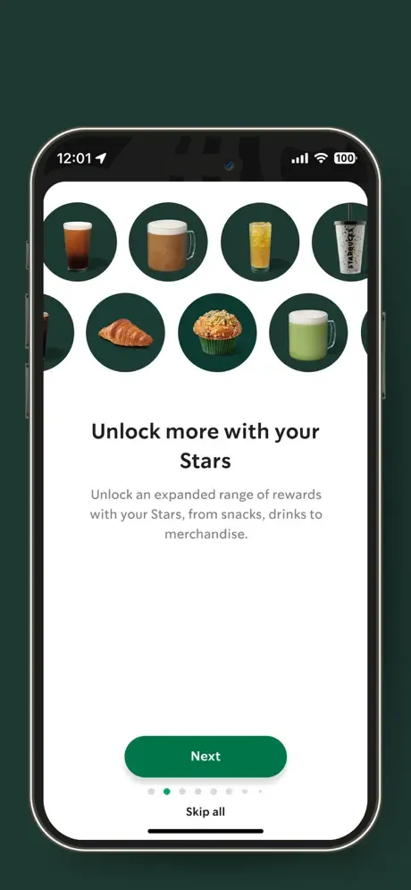 Starbucks app UK rewards range of drinks, food and merchandise